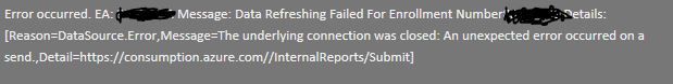 Data Refreshing Failed For Enrollment Number.JPG