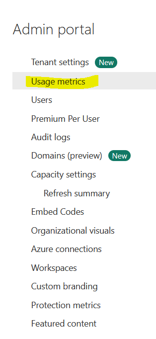 Usage metric - Microsoft Fabric Community