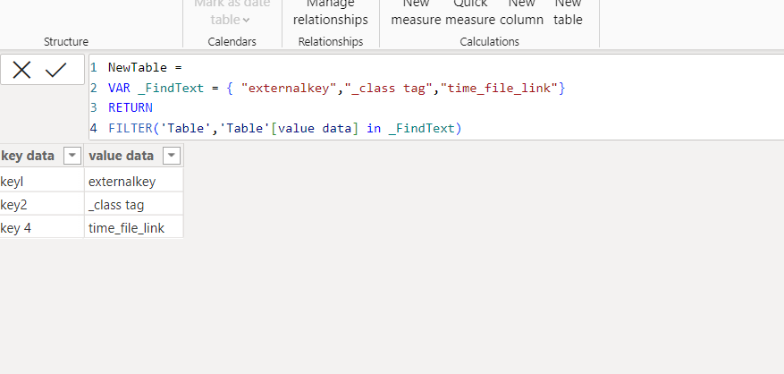 extract a table from another table with Dax - Microsoft Fabric Community