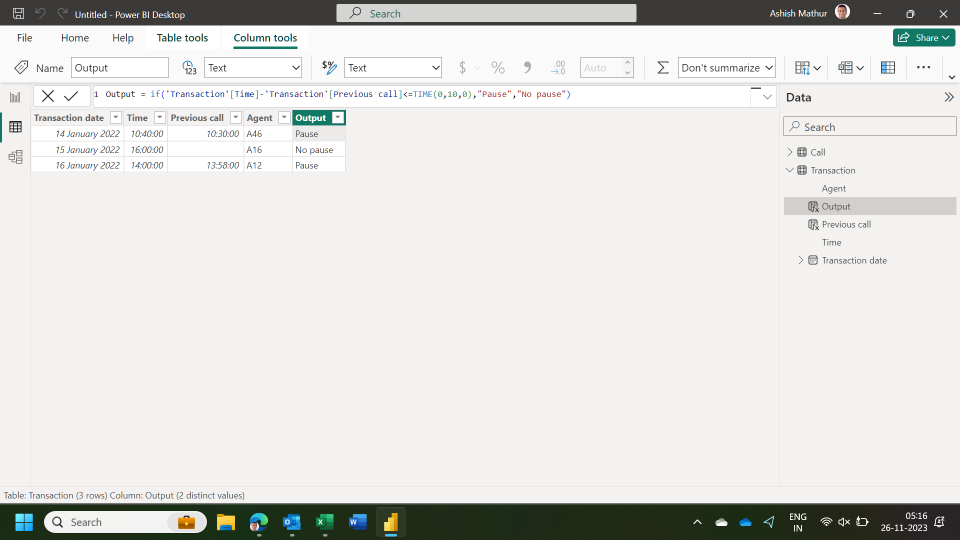 Calculated column based on ID match between two ta... - Microsoft ...
