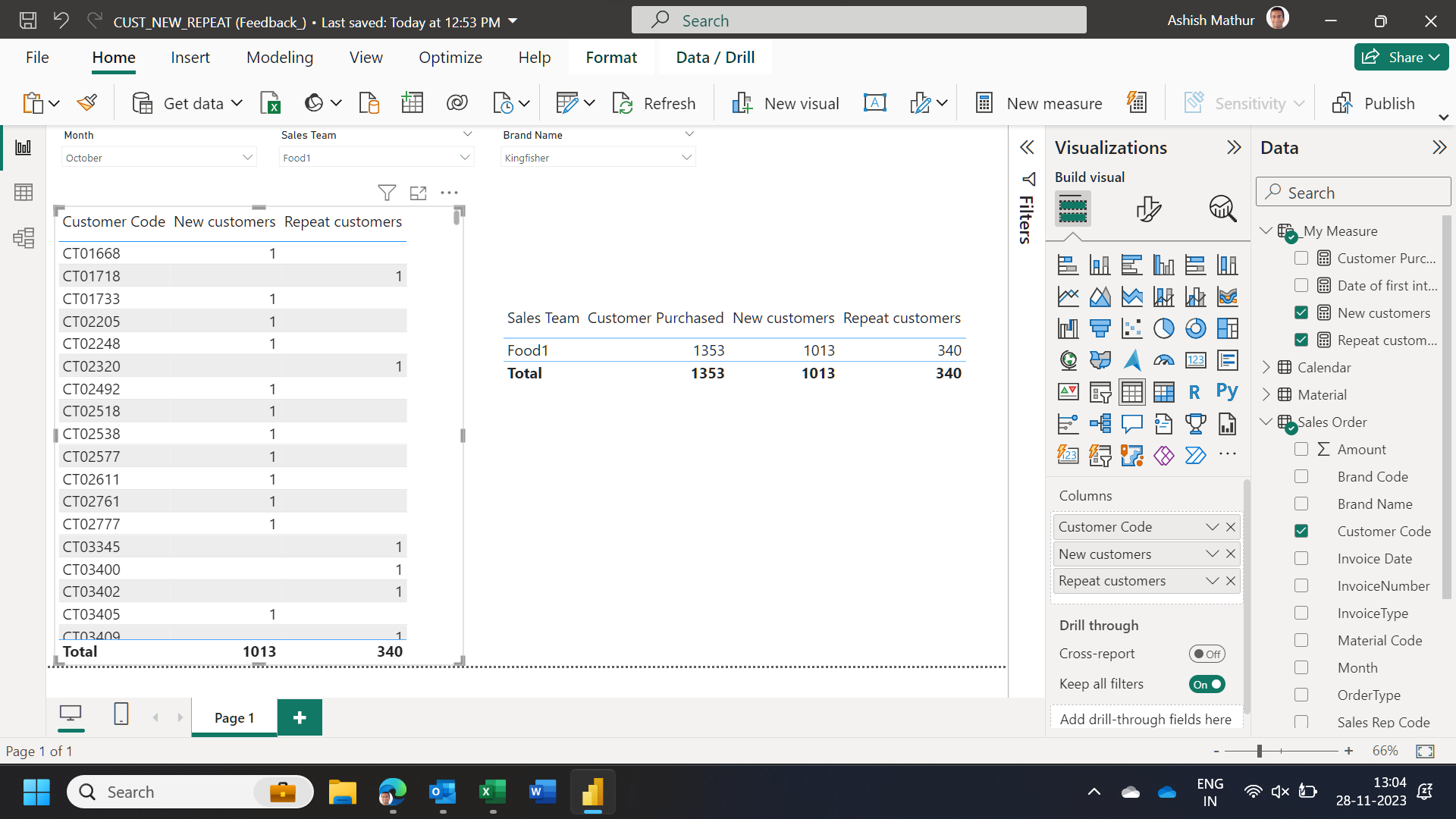 Calculation New, Repeat Customer - Microsoft Fabric Community
