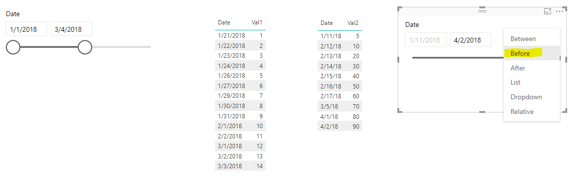 Set end date of one date range filter as the start... - Microsoft ...