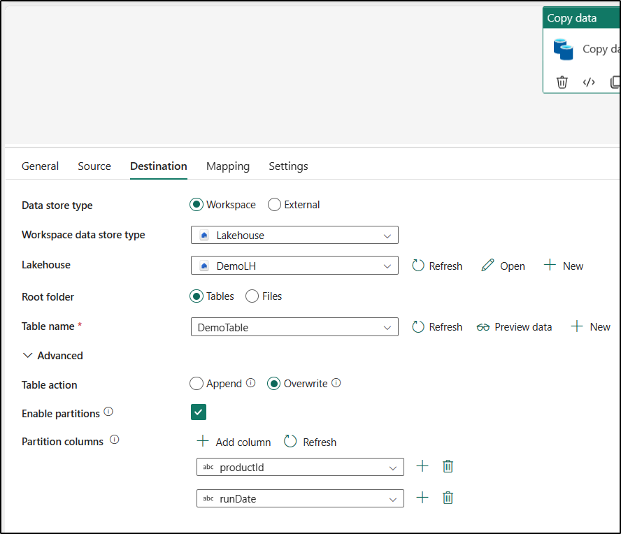 Create additional column for partition id - Microsoft Fabric Community