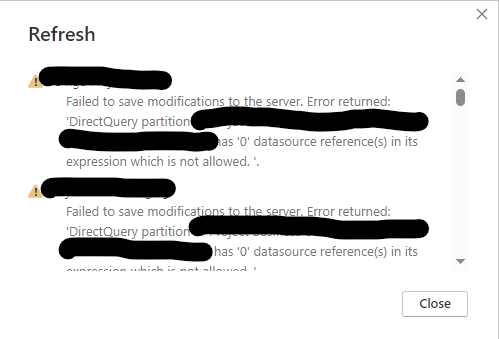 Previously working Direct Query reference no longe... - Microsoft ...