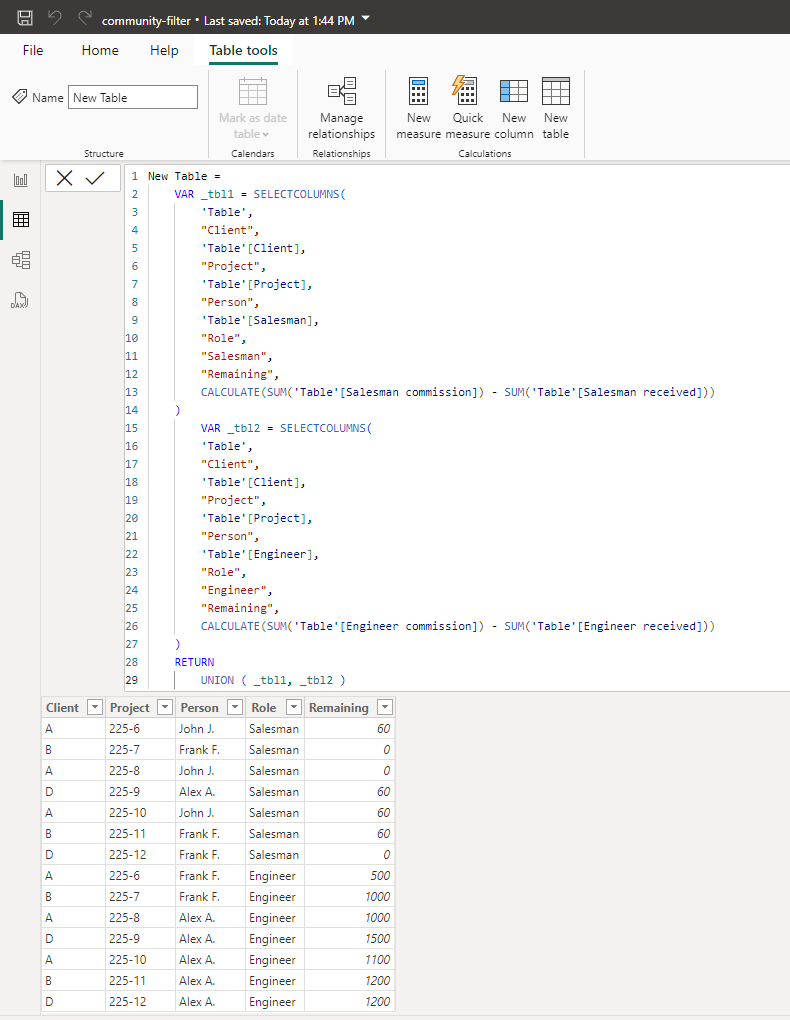 Filter multiple columns - Microsoft Fabric Community