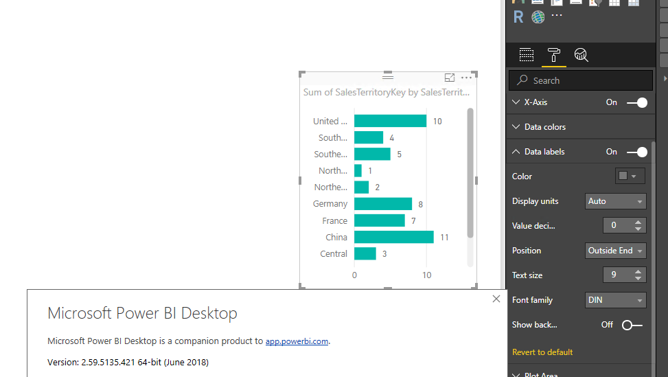 Label value of a bar chart not showing - Microsoft Fabric Community