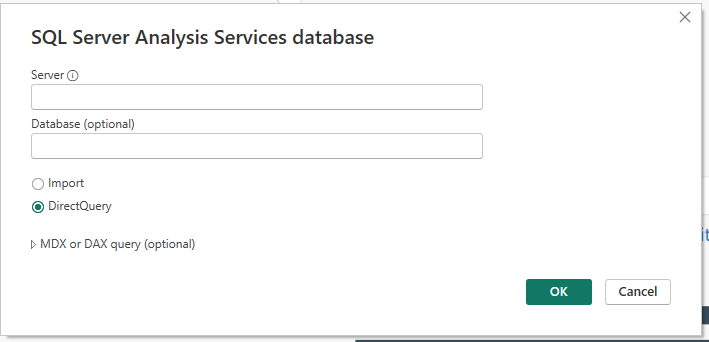 SQL Server Analysis Services Connection - Microsoft Fabric Community