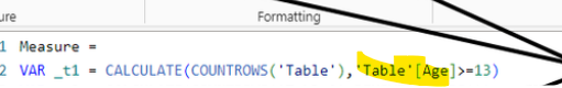 Solved: Measure to count values over a number then show as ...