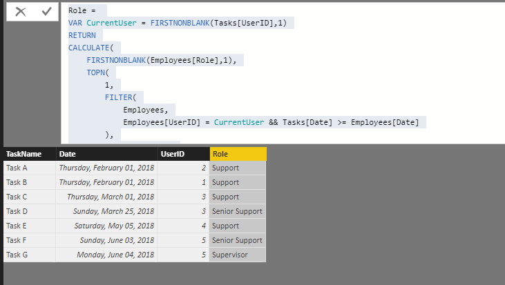 Solved: Tracking role changes (LOOKUPVALUE?) - Microsoft Fabric Community