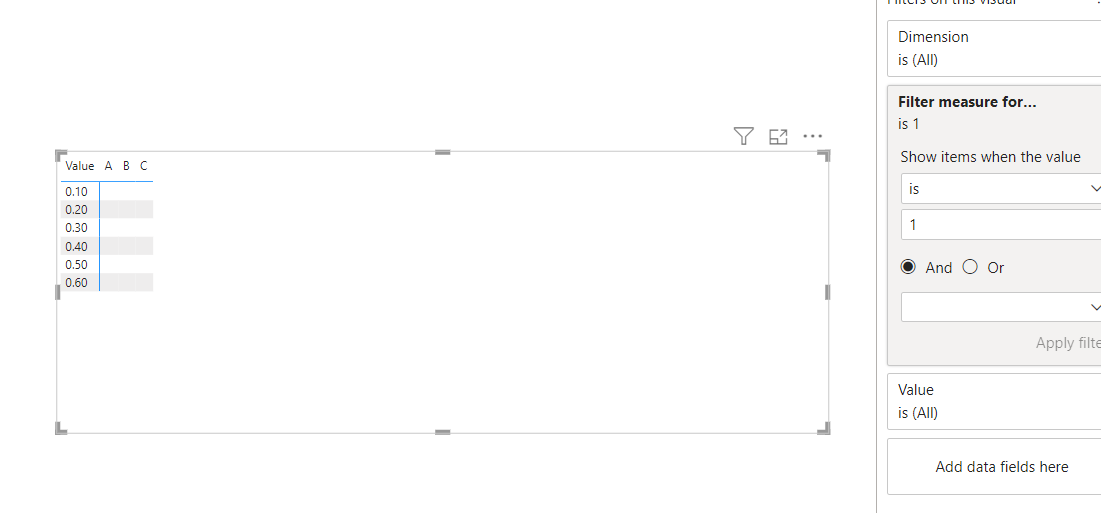 Slider with the values in a Matrix Table - Microsoft Fabric Community