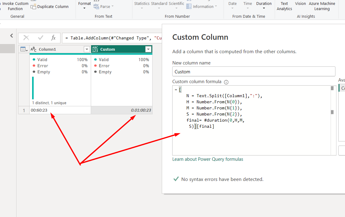 Bulk replace - Text to Time - Microsoft Fabric Community
