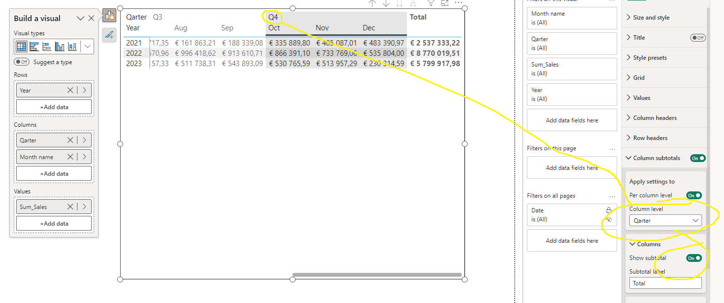 Solved: Matrix Table How To Get Only One Sum #help - Microsoft Fabric ...