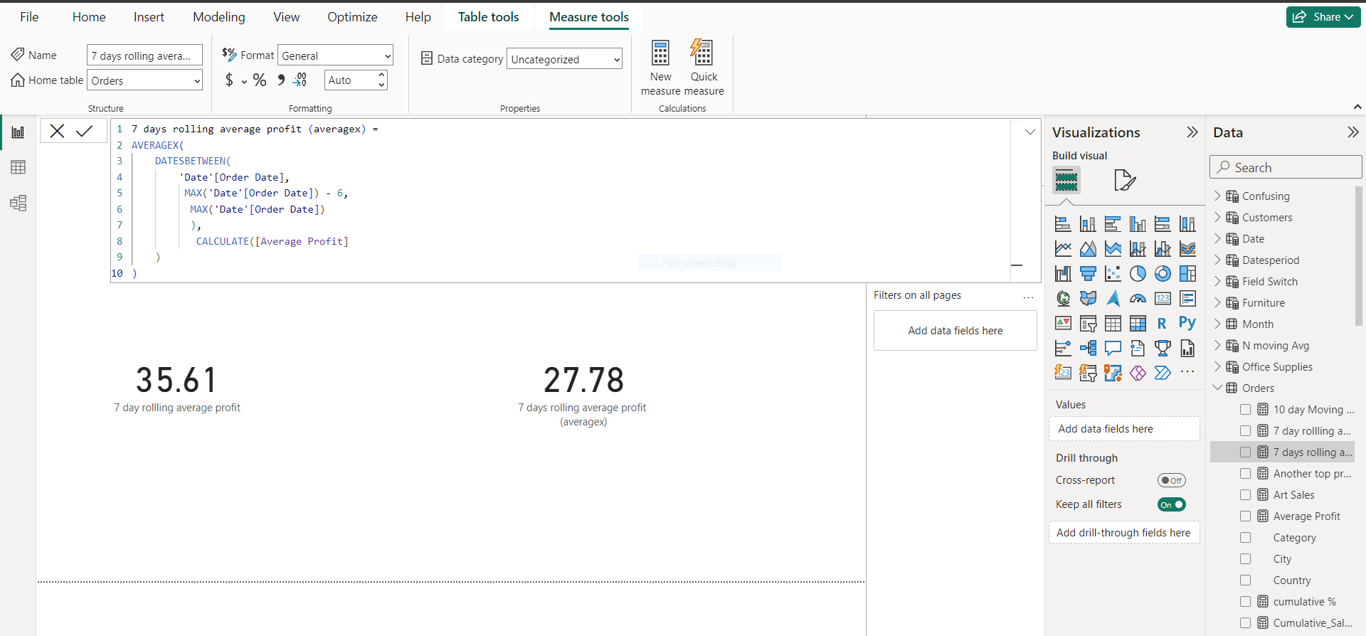 Rolling Average Confusion - Microsoft Fabric Community