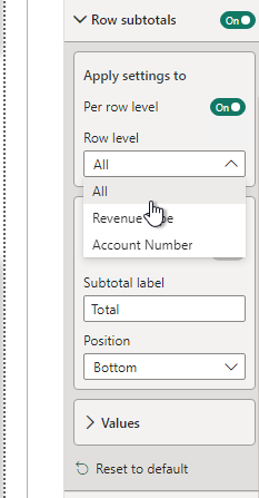 Remove or hide total row sum in matrix table - Microsoft Fabric Community
