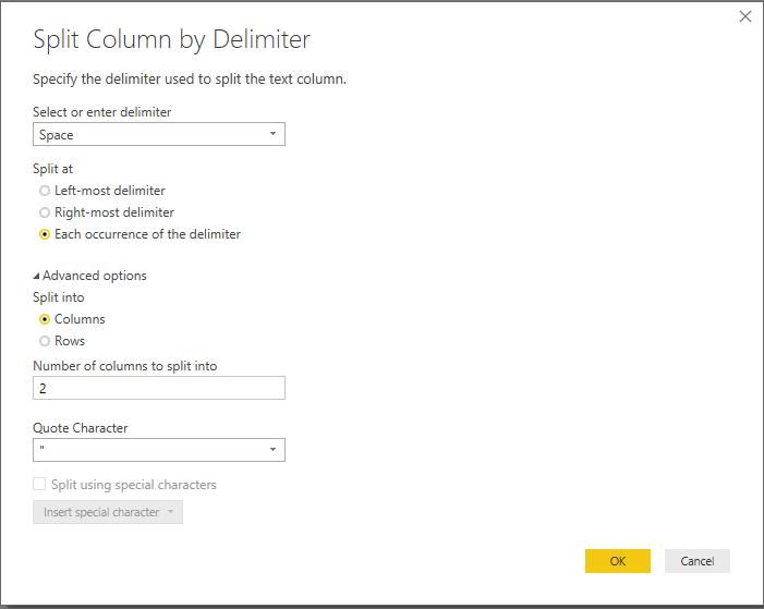 Solved: Split several columns at once - Microsoft Fabric Community
