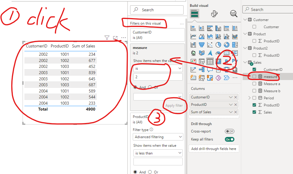 Visual filtering based on slicer selections - Microsoft Fabric Community