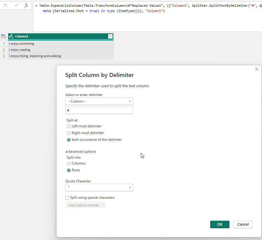 Split by comma into row - Microsoft Fabric Community