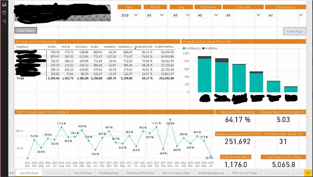 Screen shot from PowerBI Desktop