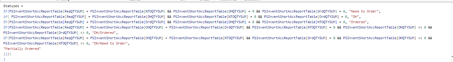 Update Status Runtime on filter - Microsoft Fabric Community