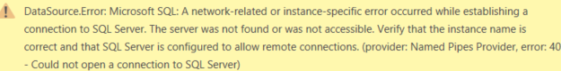 Handling datasource errors - Microsoft Fabric Community