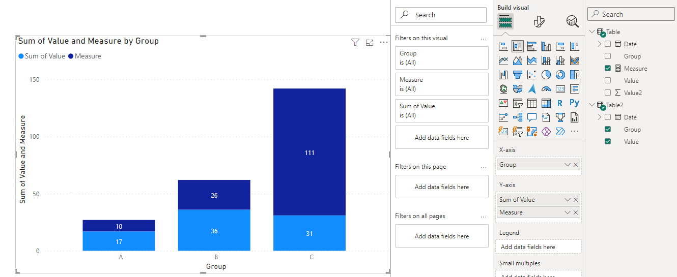 Solved: Merge Two Stacked Column Charts - Microsoft Fabric Community