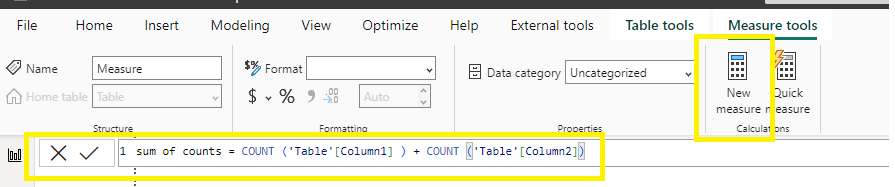 Add together two count visuals - Microsoft Fabric Community