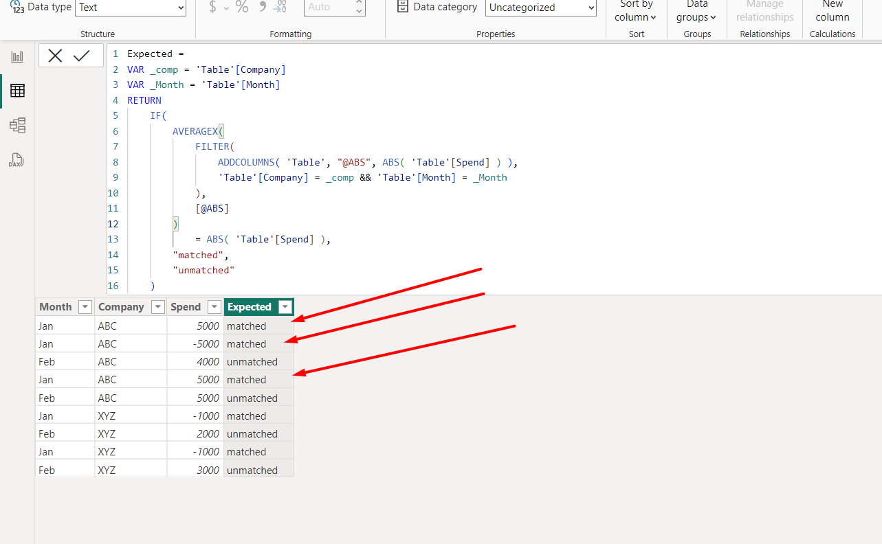 Matching Value in Same Row - Microsoft Fabric Community