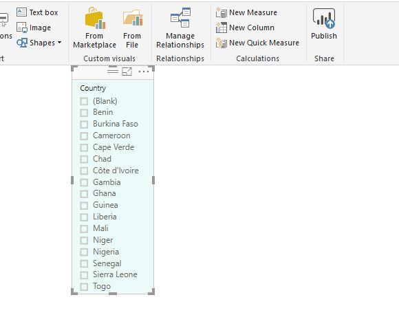 Country slicer blank - Microsoft Fabric Community