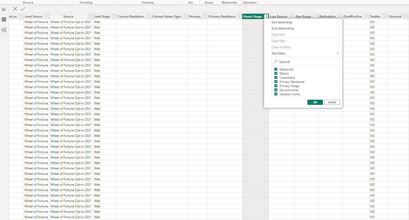 Calculate underutlized (blank) fields in columns - Microsoft Fabric ...