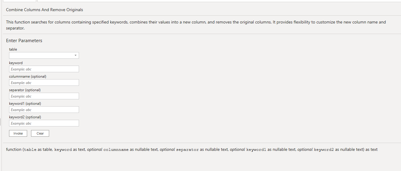 Custom Function Documentation - Microsoft Fabric Community