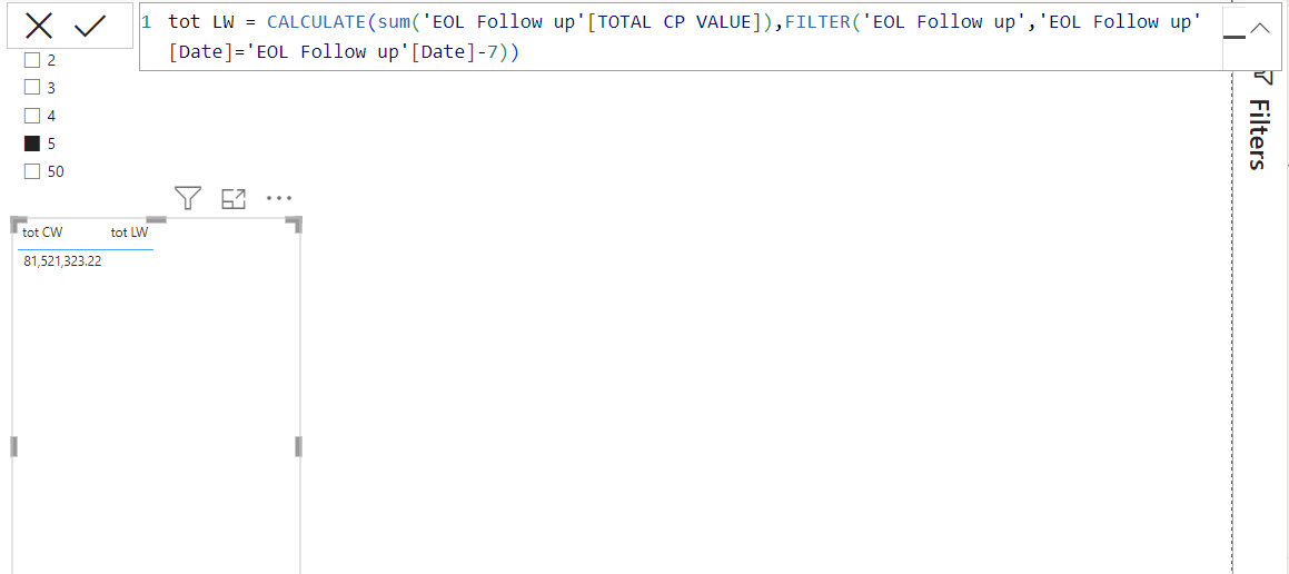 Solved: measurement of LW not work - Microsoft Fabric Community