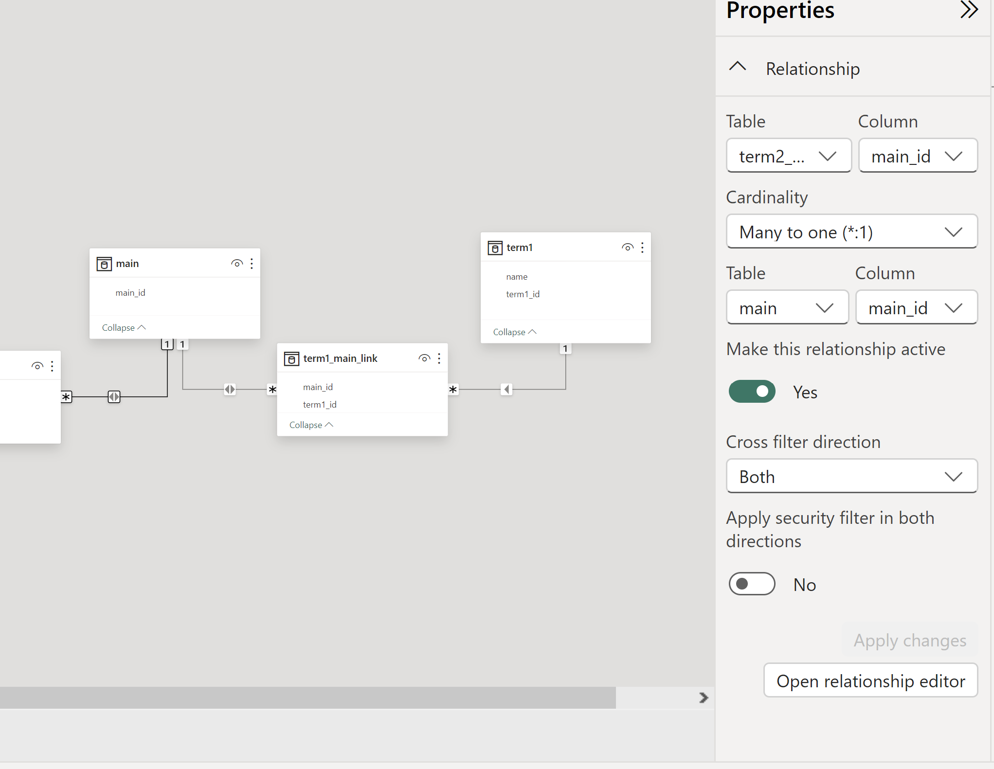 Show data from two tables related by many-to-many - Microsoft Fabric ...