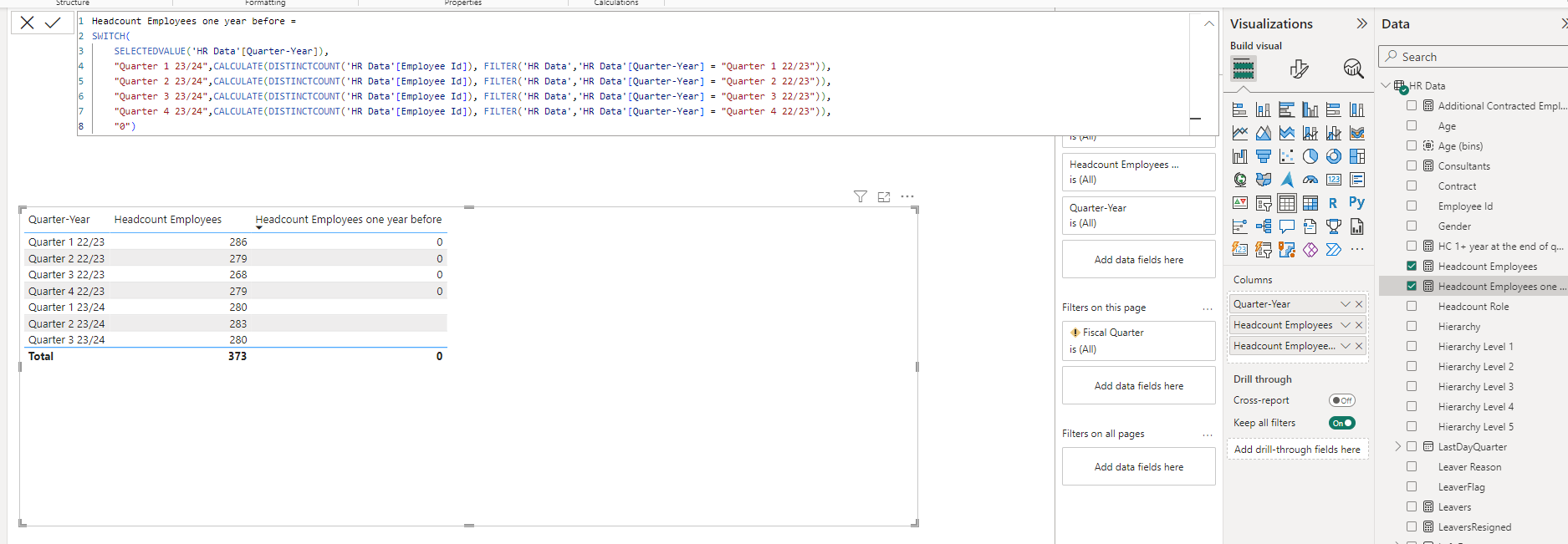 Please help with CALCULATE and FILTER dax function - Microsoft Fabric ...