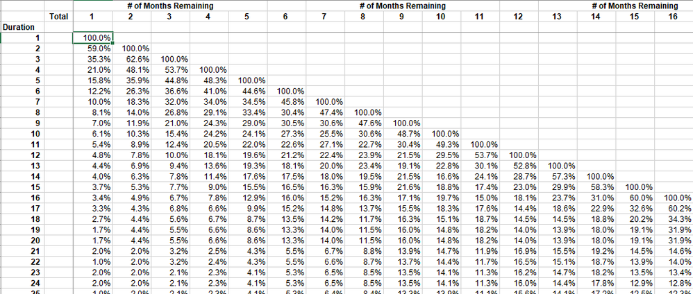 Excel - Burn Rate