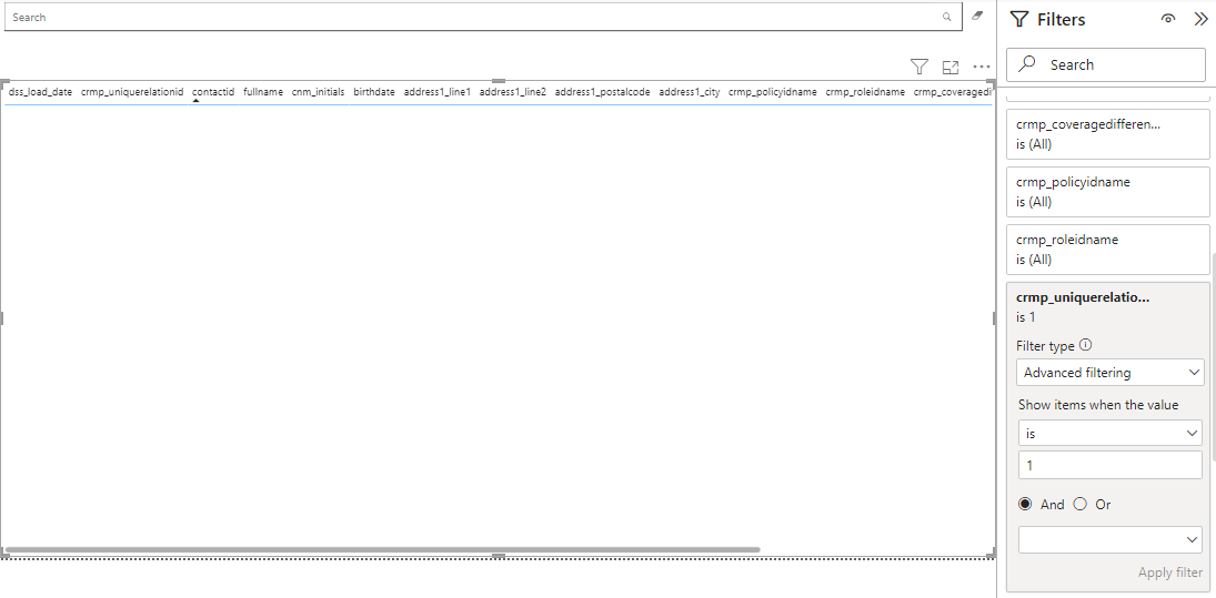 Show no data in table before search - Microsoft Fabric Community