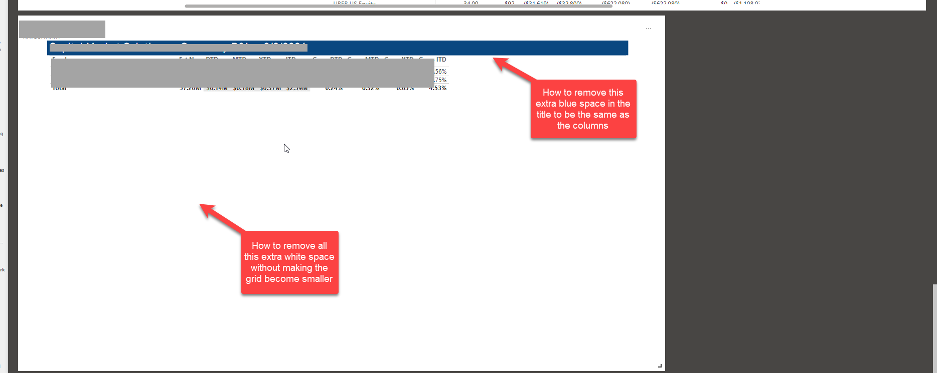 How to remove extra space in a tile without making... - Microsoft ...