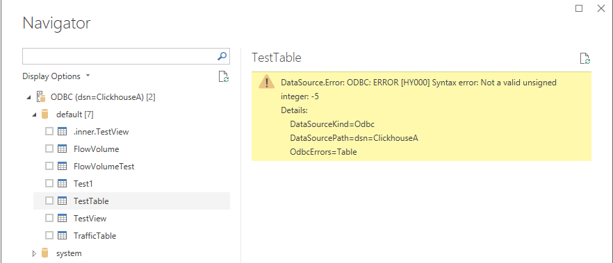 odbc connector error - Microsoft Fabric Community