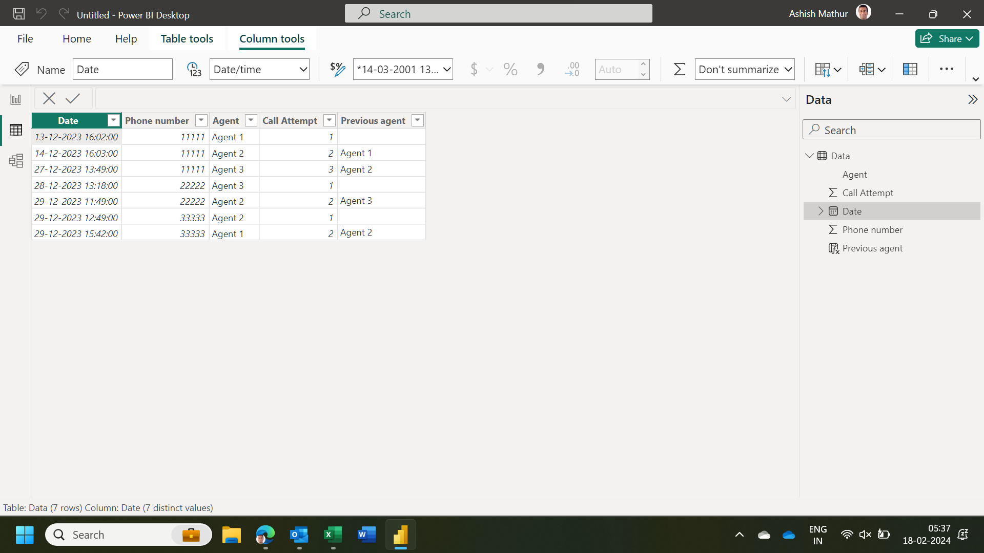 Solved: To show previous value based another column in DAX - Microsoft ...