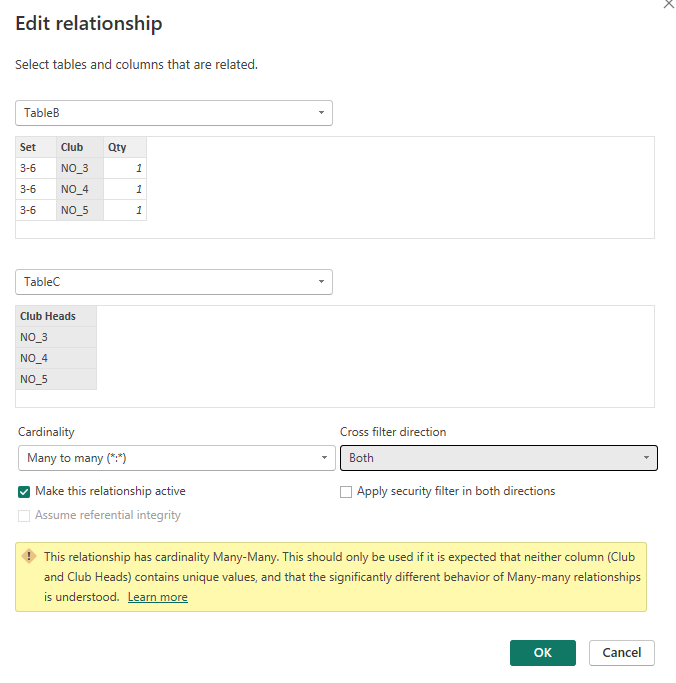 Solved: Trying to create a measure from Table A with a man ...