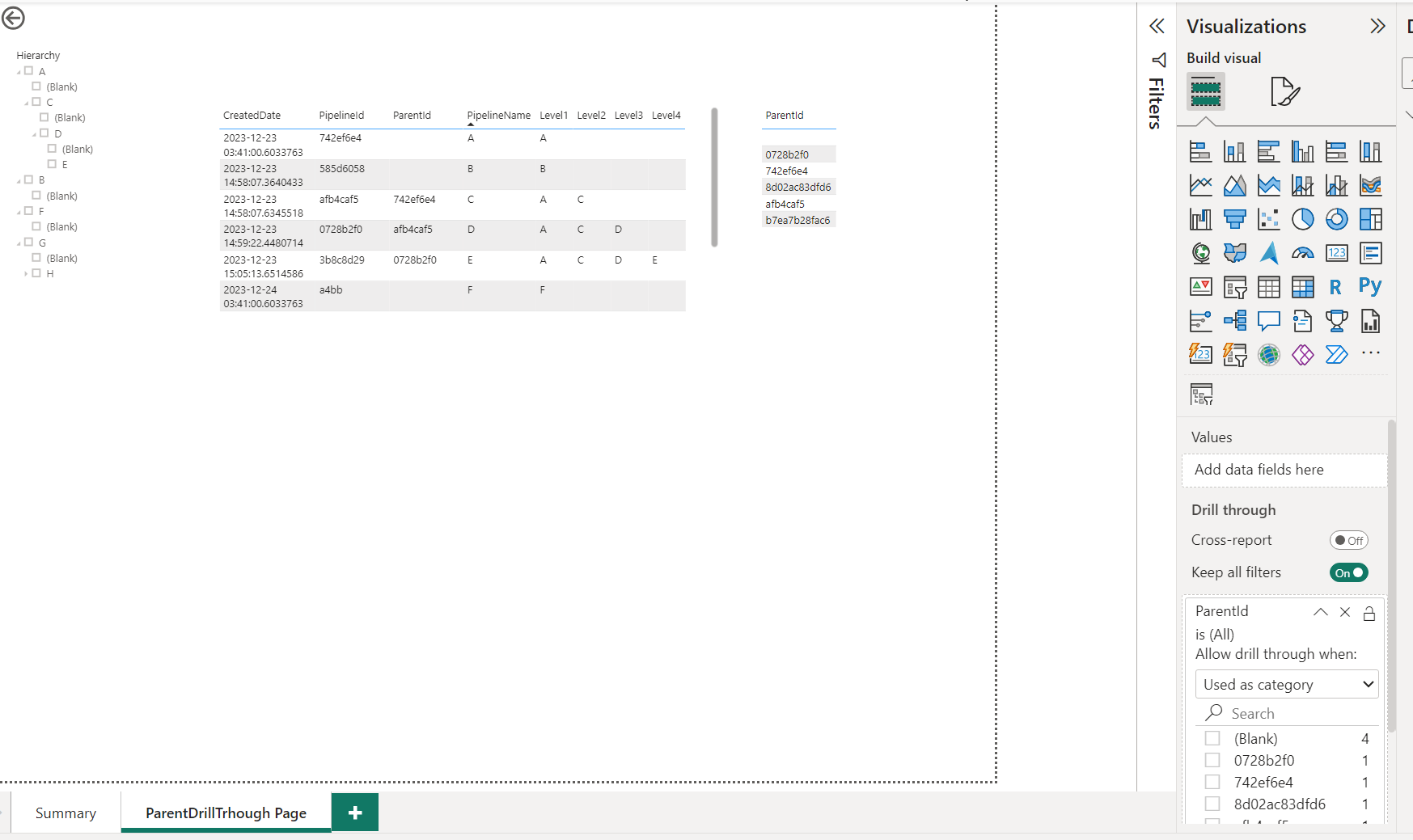 Drill Through in Parent Child Hierarchies - Microsoft Fabric Community