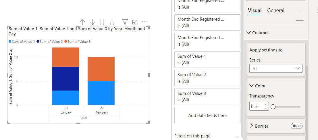 Stacked Bar graph - no colour option with a legend... - Microsoft ...