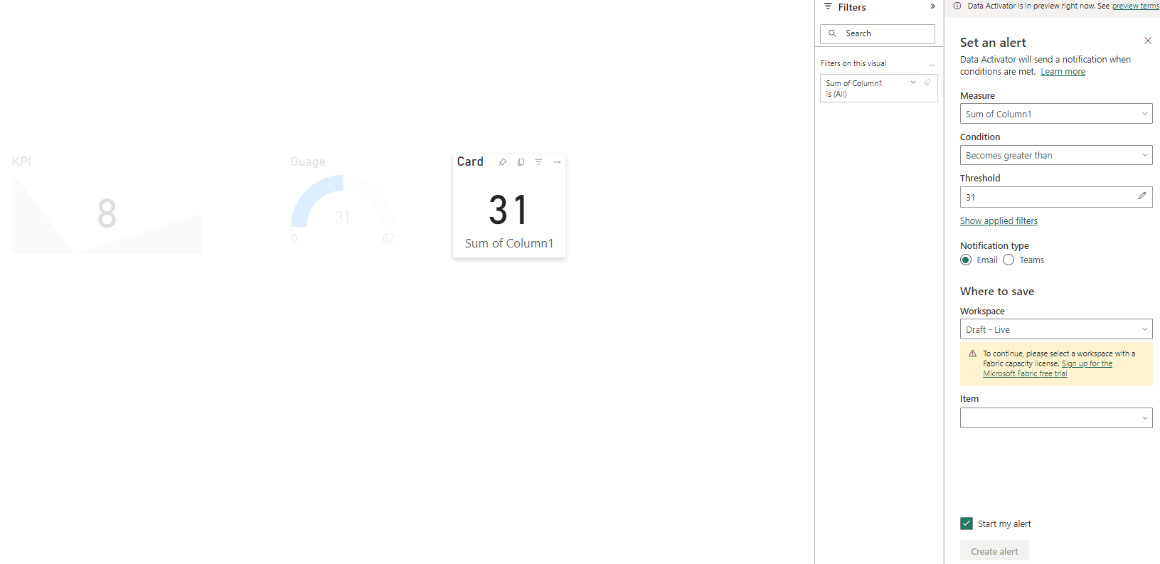 Solved: Power BI ALerts - Microsoft Fabric Community