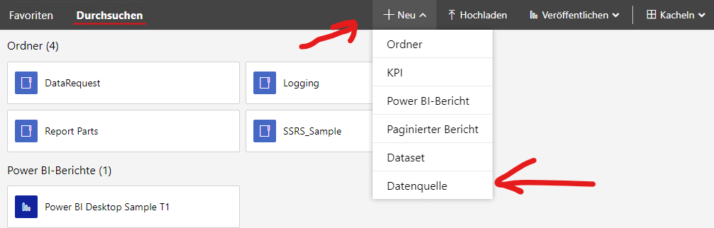 Error - New data source via the Power BI interface - Microsoft Fabric ...