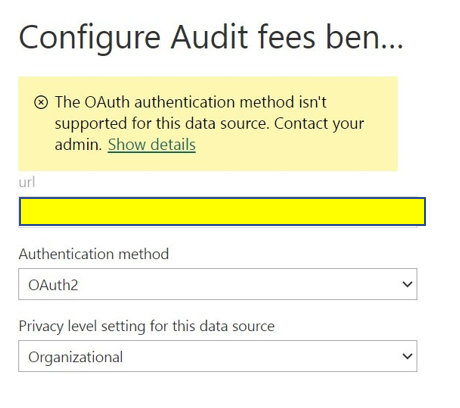 Data Source Credential error upon using OAuth 2.0 ... - Microsoft ...