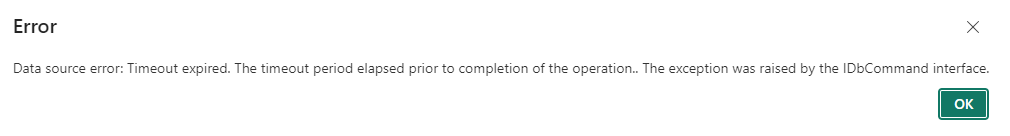 Timeout error After applying incremental refresh - Microsoft Fabric ...
