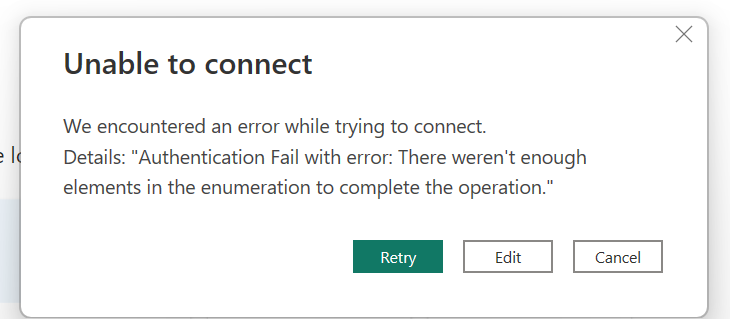 Error while connecting to Quick Base App - Microsoft Fabric Community
