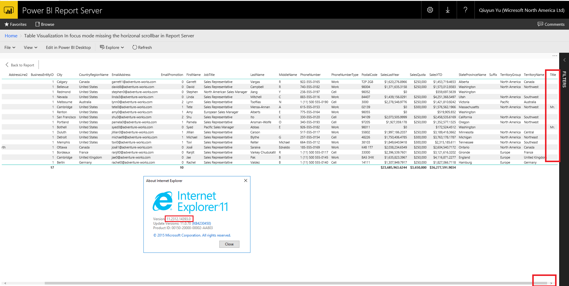 Table Visualization In focus mode missing the hor... - Microsoft Fabric ...