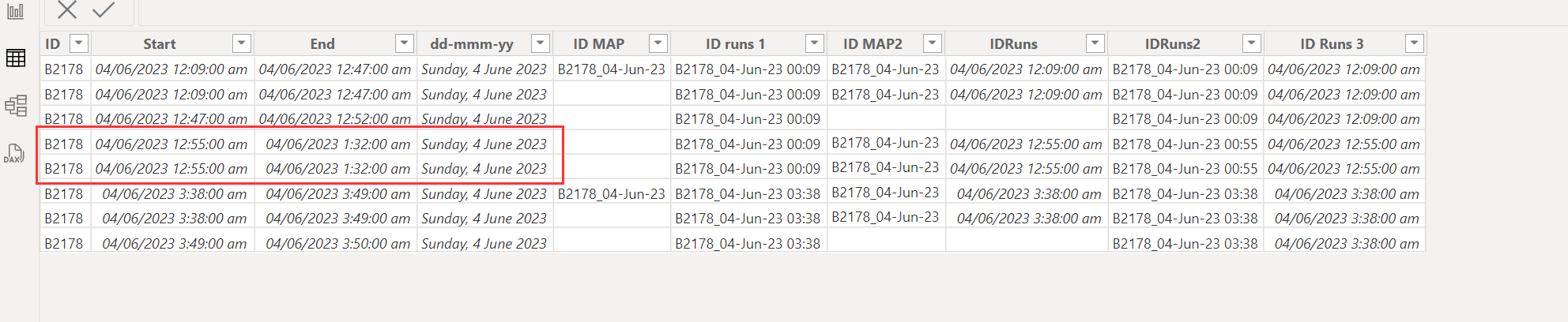 Solved: Previous row value but for a group of ID - Microsoft Fabric ...