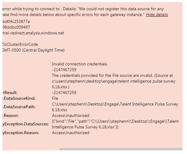 Gateway cannot connect to data source on desktop - Microsoft Fabric ...
