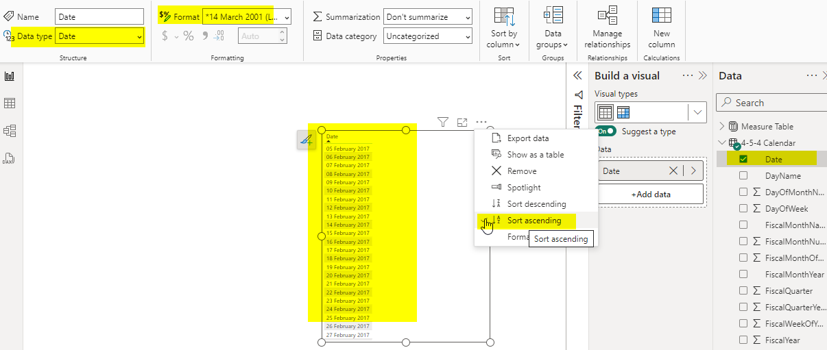 Solved: Problem with sorting date column - Microsoft Fabric Community